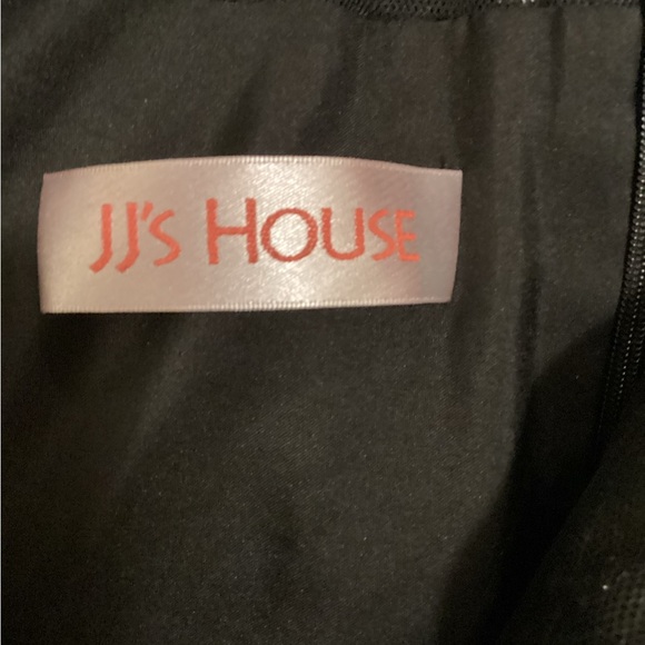 Jj’s House a-line V-neck floor length tulle prom dress with lace beading sequins - Picture 10 of 16